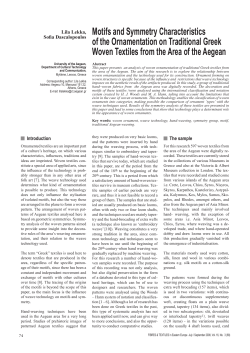 Motifs and Symmetry Characteristics of the Ornamentation on