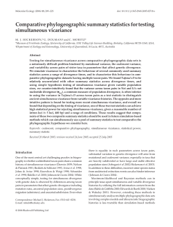 Comparative phylogeographic summary statistics for testing