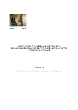 agency work in namibia and south africa: lessons gained from