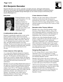 26.2 Benjamin Banneker