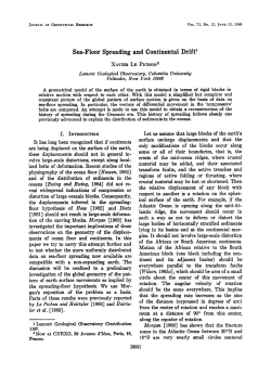 Le Pichon, X., Sea floor spreading and