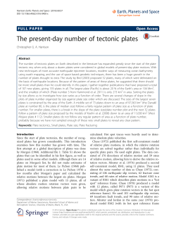 The present-day number of tectonic plates | SpringerLink