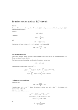 Fourier series and an RC circuit