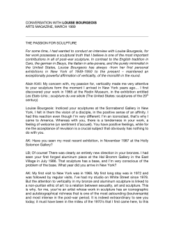 CONVERSATION WITH LOUISE BOURGEOIS ARTS