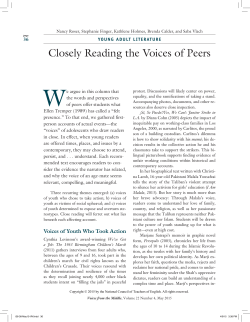 Closely Reading the Voices of Peers