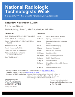 National Radiologic Technologists Week