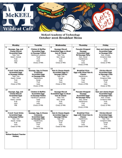 MAT Breakfast Menu - The Schools of McKeel Academy