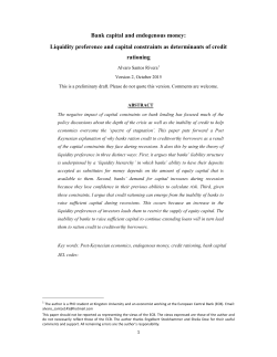 Bank capital and endogenous money: Liquidity preference and