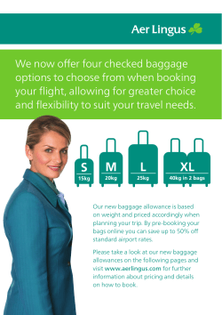 We now offer four checked baggage options to choose