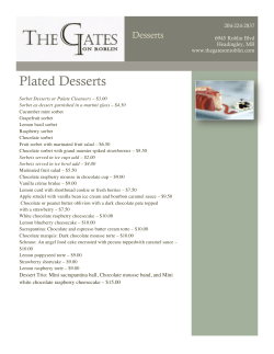 Dessert - The Gates on Roblin