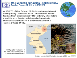 m5.1 nuclear explosion - north korea