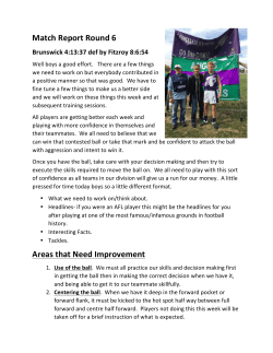 Match Report Round 6 Areas that Need Improvement