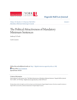 The Political Attractiveness of Mandatory Minimum Sentences
