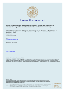 Impact of chemotherapy regimen and rituximab in