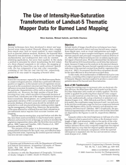 The Use of Intensity-Hue-Saturation Transformation of