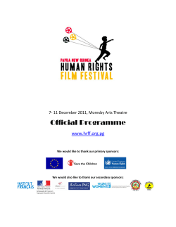 Official Programme - Centro Diritti Umani