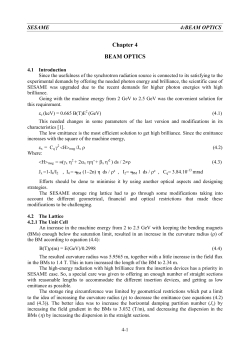 Chapter 4 BEAM OPTICS