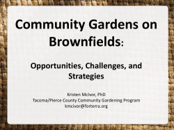 Community Gardens on Brownfields: