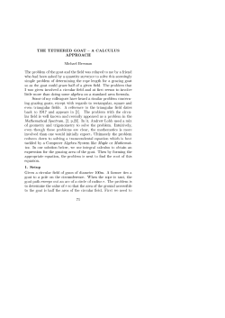 The tethered goat - a calculus approach