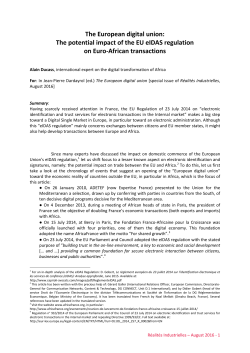 The European digital union: The potential