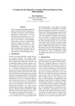 A Framework for Figurative Language Detection Based on Sense