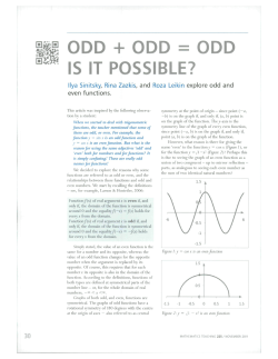 Odd + Odd