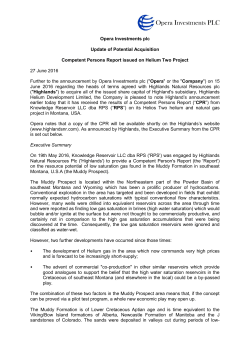 Statement on Potential Acquisition