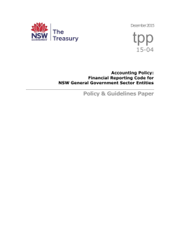 Accounting Policy: Financial Reporting Code for