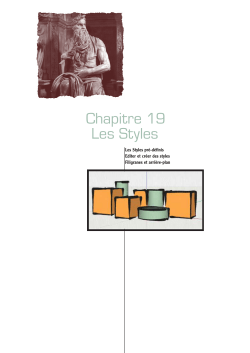 Chapitre 19 Les Styles