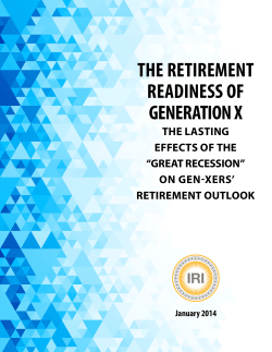 The Retirement Readiness of Generation X