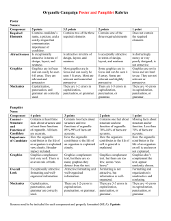 Organelle Campaign Poster and Pamphlet Rubrics