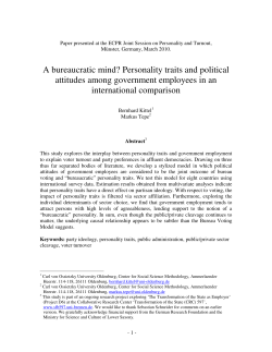 A bureaucratic mind? Personality traits and voting behavior among