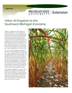 Value of Irrigation to the Southwest Michigan