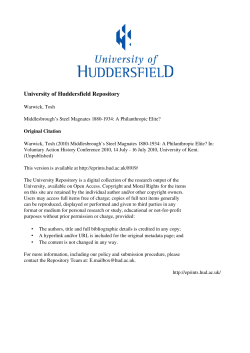 - the University of Huddersfield Repository