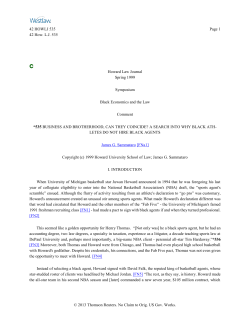 Business and Brotherhood, Can they Coincide? A Search into Why