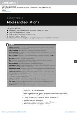 Chapter 1 Moles and equations - Assets