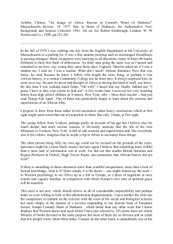 An Image of Africa: Racism in Conrad`s `Heart of Darkness`