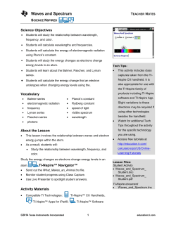 Summary of lesson - TI Education