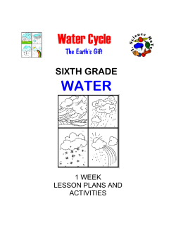 SIXTH GRADE WATER - Math/Science Nucleus