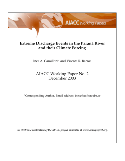 Extreme Discharge Events in the Paran&aacute; River and their