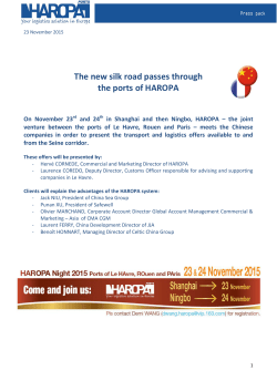 The new silk road passes through the ports of HAROPA