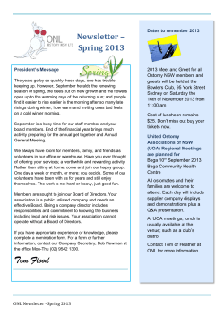 Spring 2013 - Ostomy NSW