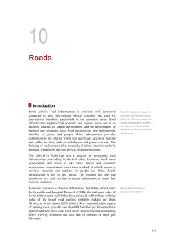 Chapter 10 - Roads - National Treasury