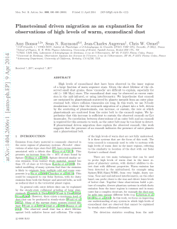 Planetesimal driven migration as an explanation for observations of