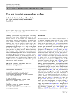 Fern and bryophyte endozoochory by slugs