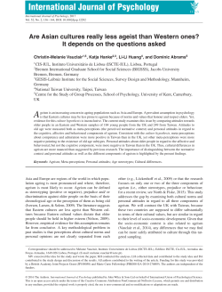 Are Asian cultures really less ageist than Western ones? It depends