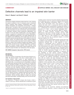 Defective channels lead to an impaired skin barrier