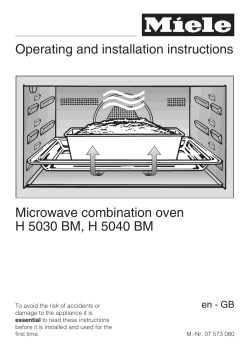 Operating and installation instructions Microwave combination oven