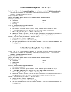 Political Cartoon Study Guide - Test M 12/12 Political Cartoon Study