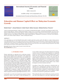 Education and Human Capital Effect on Malaysian Economic Growth